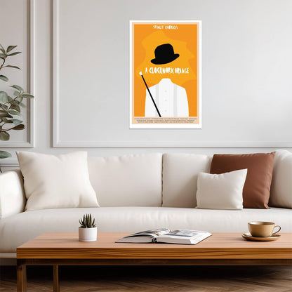 A Clockwork Orange Poster | Bowler Hat and Cane Graphic Print - Movies & TV Poster