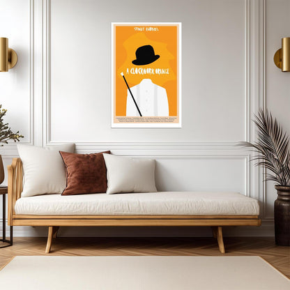 A Clockwork Orange Poster | Bowler Hat and Cane Graphic Print - Movies & TV Poster
