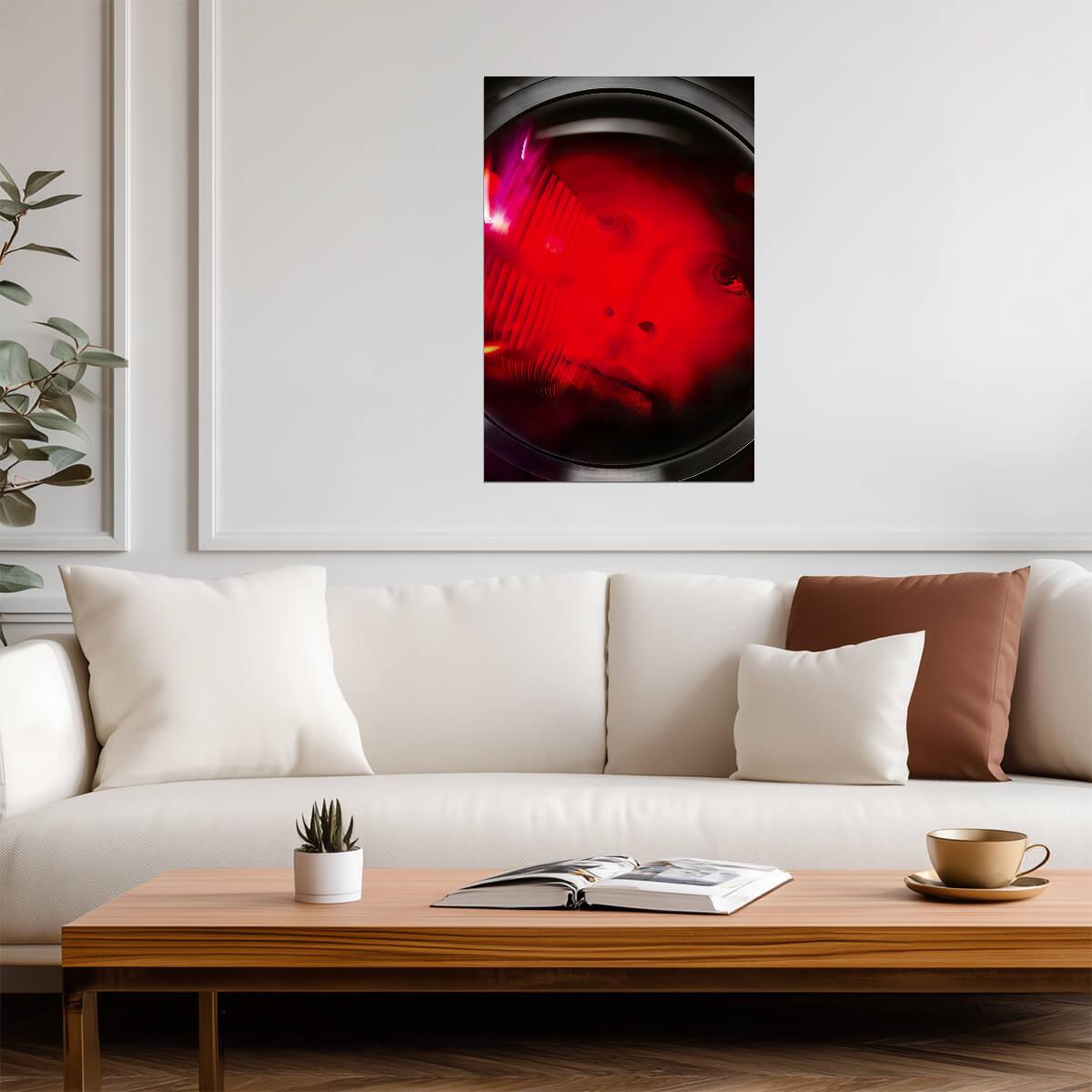 2001: A Space Odyssey Poster | Astronaut in Red Helmet Portrait - Movies & TV Poster