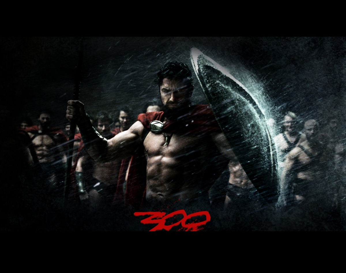 300 Leonidas with Spear and Shield Poster | Battle Movie Print - Movies & TV Poster