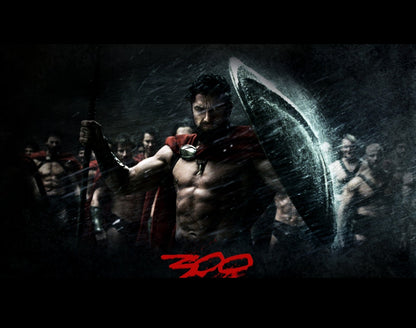 300 Leonidas with Spear and Shield Poster | Battle Movie Print - Movies & TV Poster