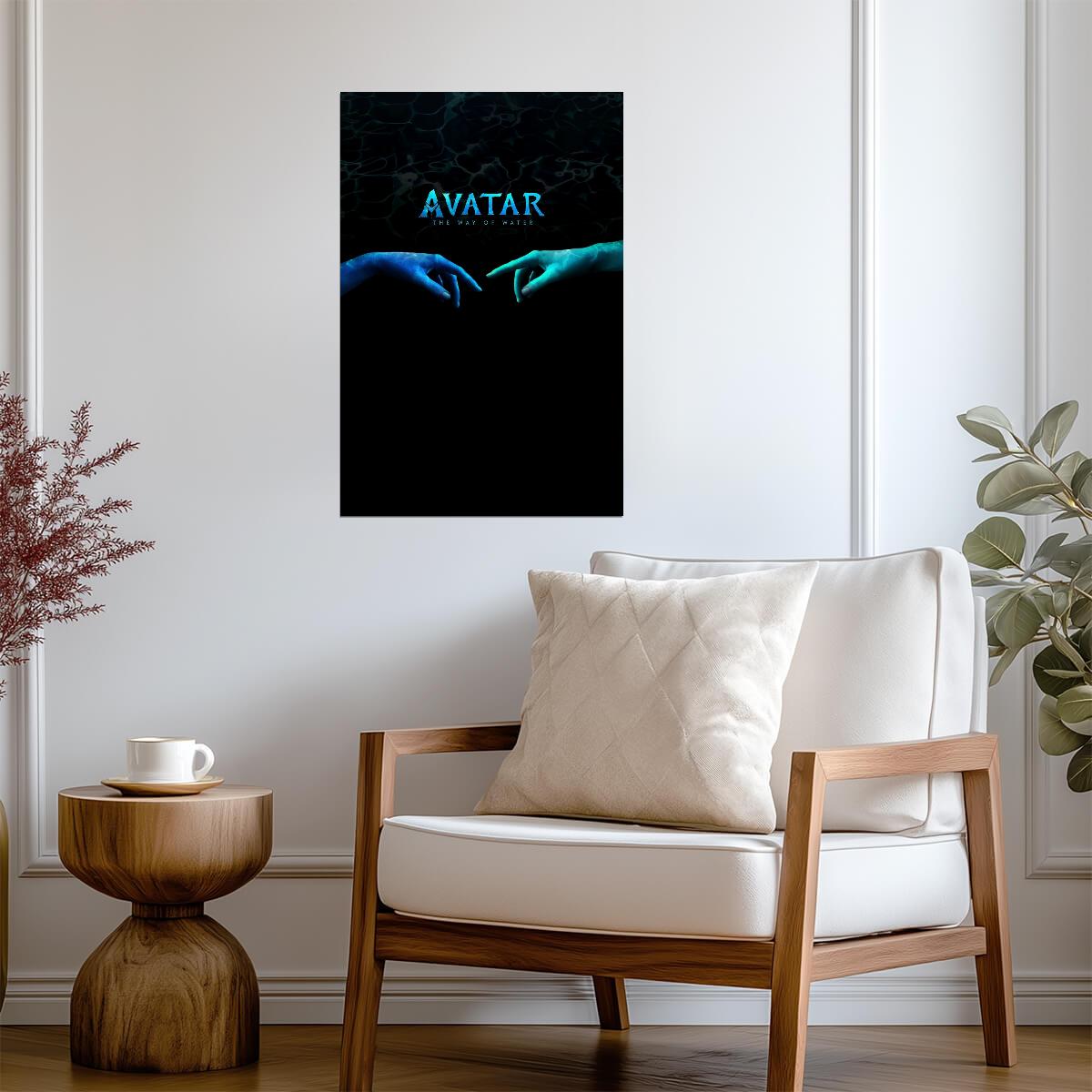 Avatar The Way of Water Movie Poster | Two Na'vi Hands Reaching - Movies & TV Poster