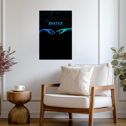 Avatar The Way of Water Movie Poster | Two Na'vi Hands Reaching - Movies & TV Poster