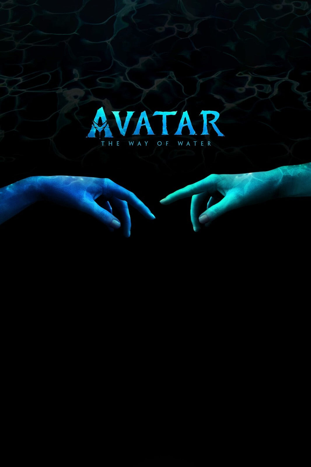 Avatar The Way of Water Movie Poster | Two Na'vi Hands Reaching - Movies & TV Poster