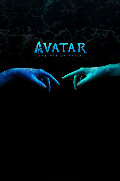 Avatar The Way of Water Movie Poster | Two Na'vi Hands Reaching - Movies & TV Poster