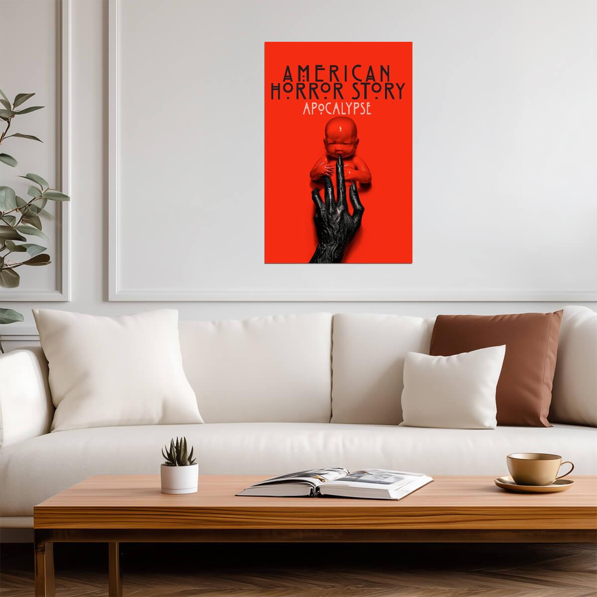 American Horror Story Apocalypse Poster | Red Baby | Horror Series Print - Movies & TV Poster