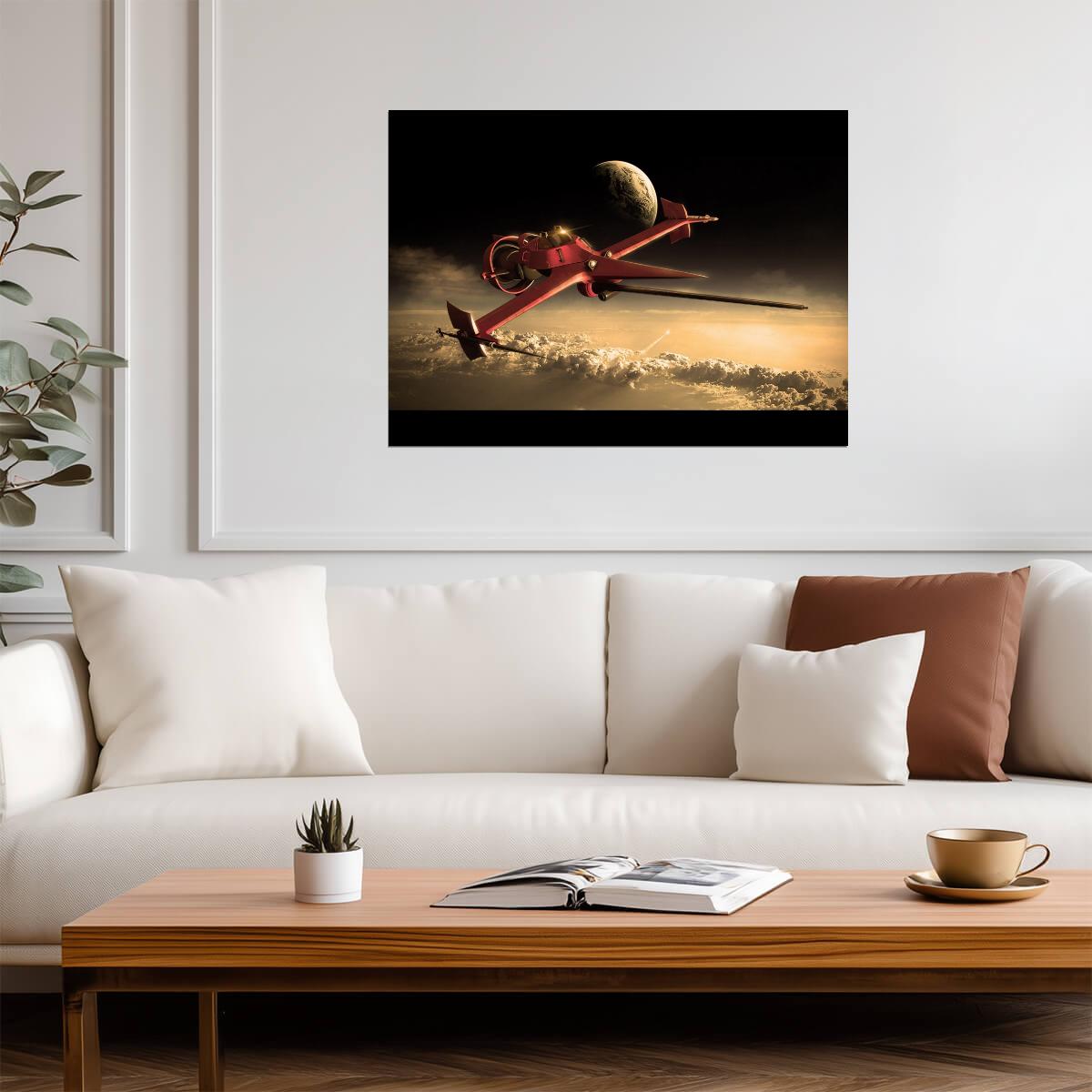 Cowboy Bebop Poster | Swordfish II Above Golden Clouds - Anime Poster