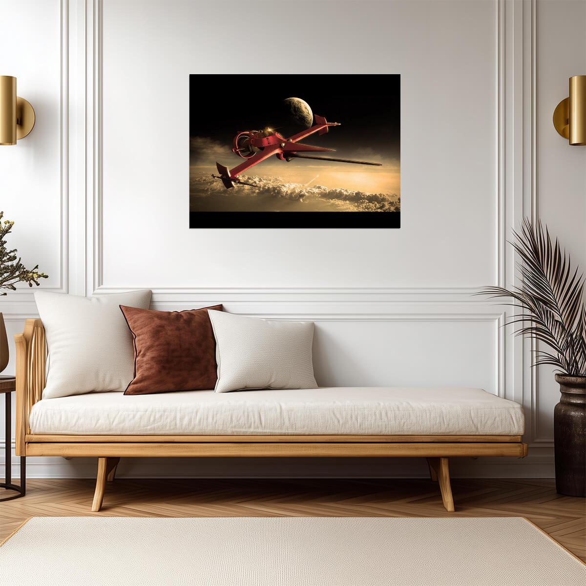 Cowboy Bebop Poster | Swordfish II Above Golden Clouds - Anime Poster