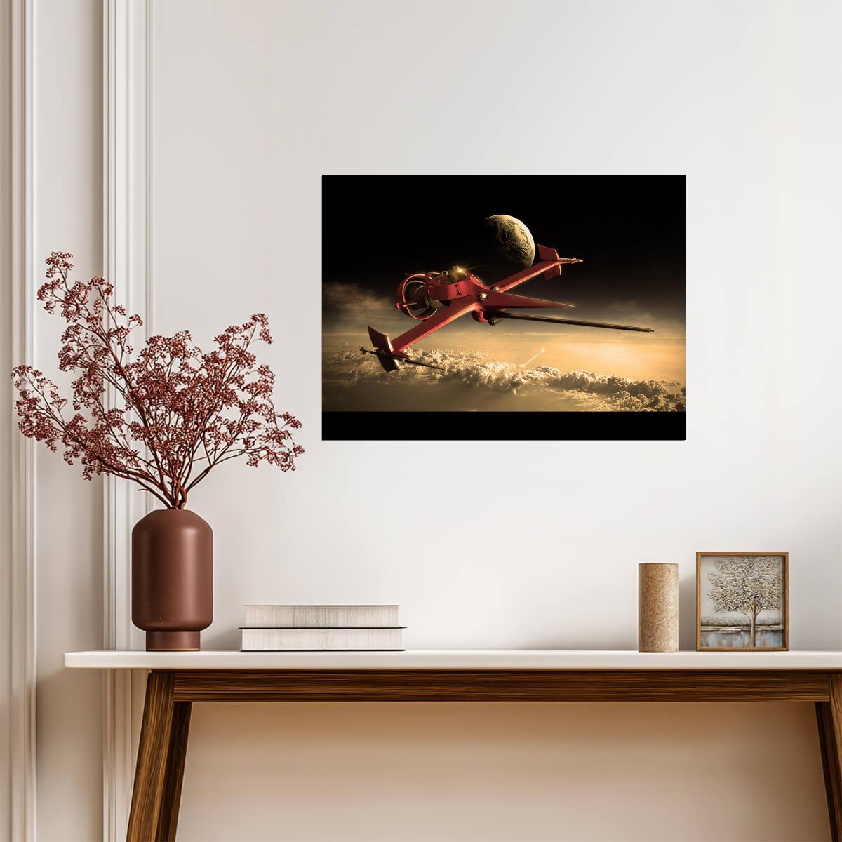 Cowboy Bebop Poster | Swordfish II Above Golden Clouds - Anime Poster