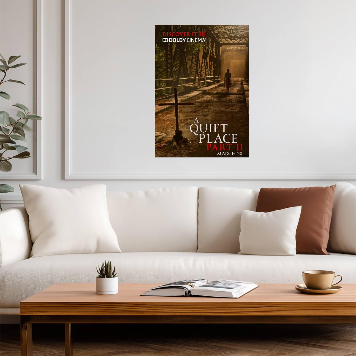 A Quiet Place Part II Poster | Abandoned Railway Bridge Movie Print - Movies & TV Poster
