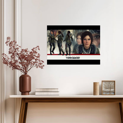 Rise of the Tomb Raider Poster | Lara Croft Winter Outfits and Portrait Studies - Video Games Poster