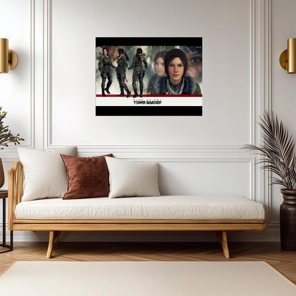 Rise of the Tomb Raider Poster | Lara Croft Winter Outfits and Portrait Studies - Video Games Poster