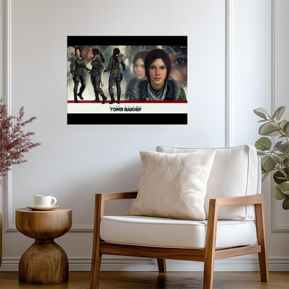 Rise of the Tomb Raider Poster | Lara Croft Winter Outfits and Portrait Studies - Video Games Poster