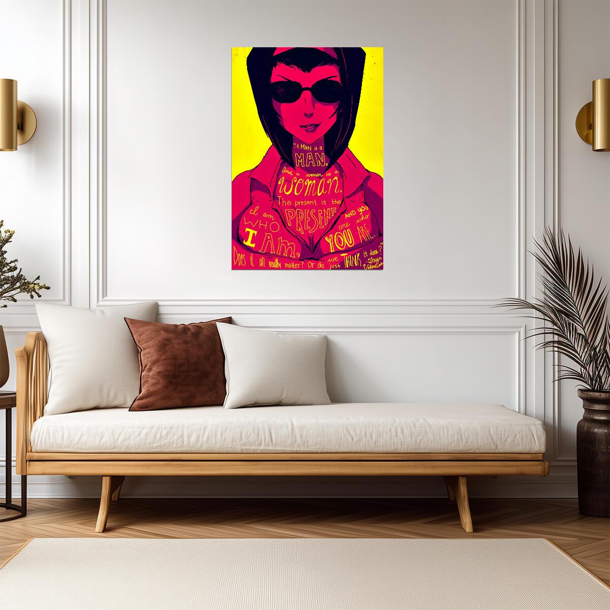 Cowboy Bebop Poster | Faye Valentine in Sunglasses | Pop Art Quote Print - Anime Poster