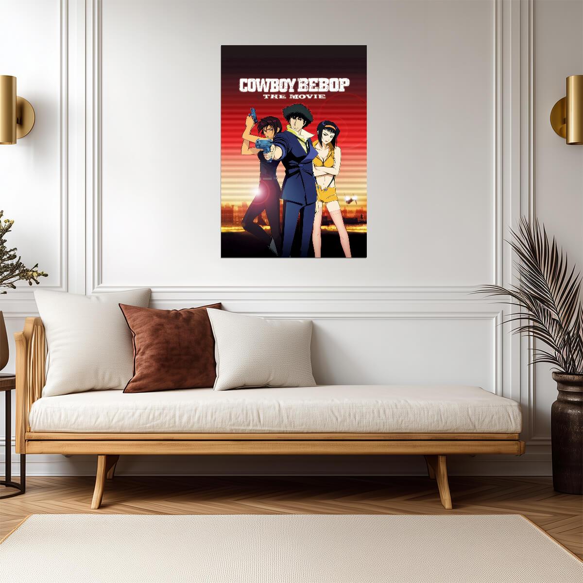 Cowboy Bebop: The Movie Poster | Spike Spiegel and Faye Valentine at Sunset - Anime Poster