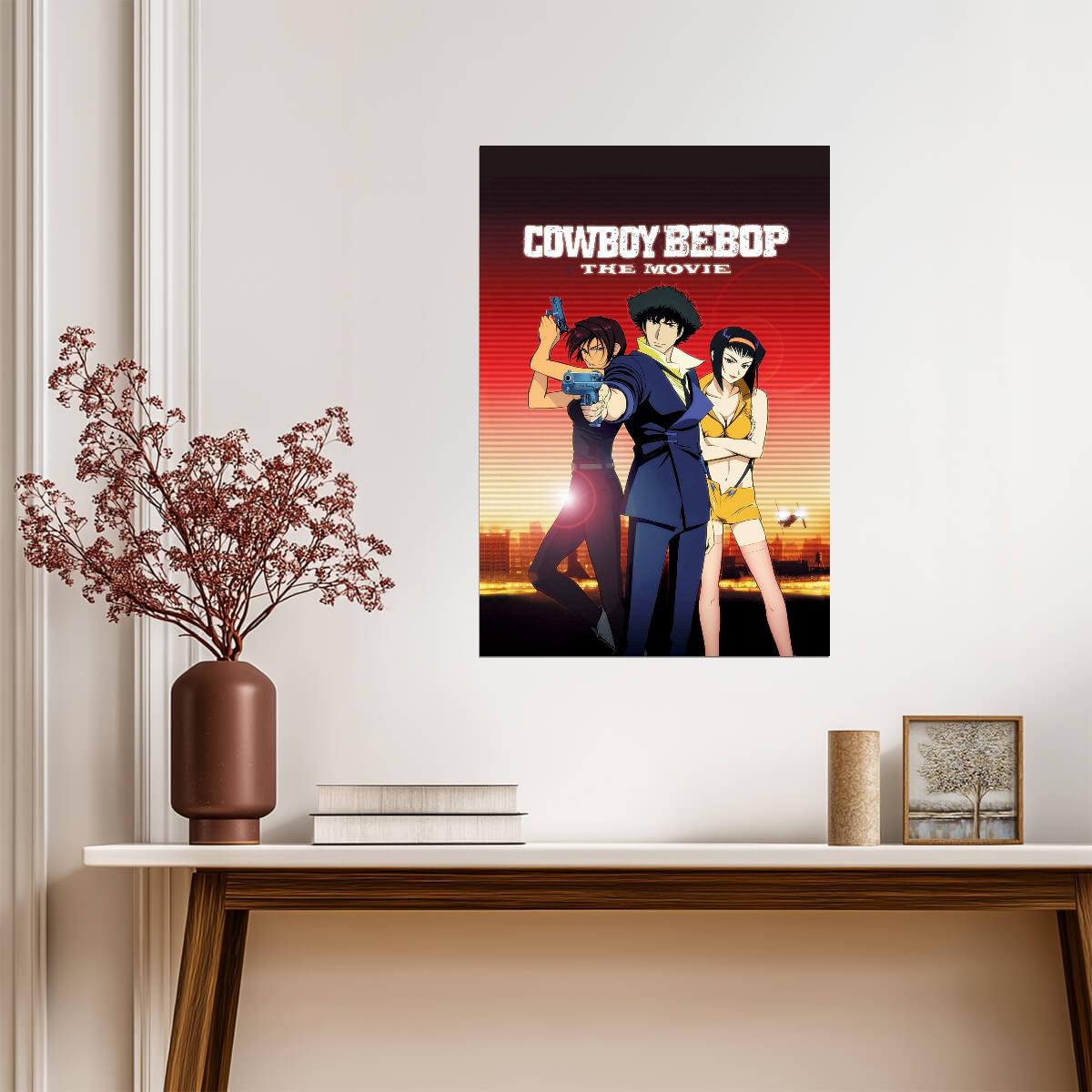 Cowboy Bebop: The Movie Poster | Spike Spiegel and Faye Valentine at Sunset - Anime Poster