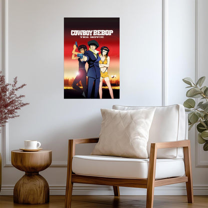 Cowboy Bebop: The Movie Poster | Spike Spiegel and Faye Valentine at Sunset - Anime Poster
