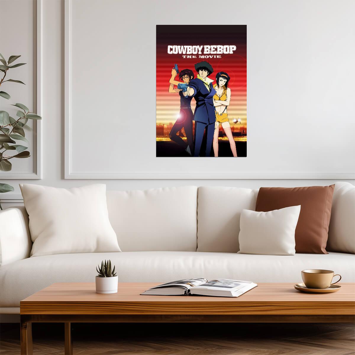 Cowboy Bebop: The Movie Poster | Spike Spiegel and Faye Valentine at Sunset - Anime Poster