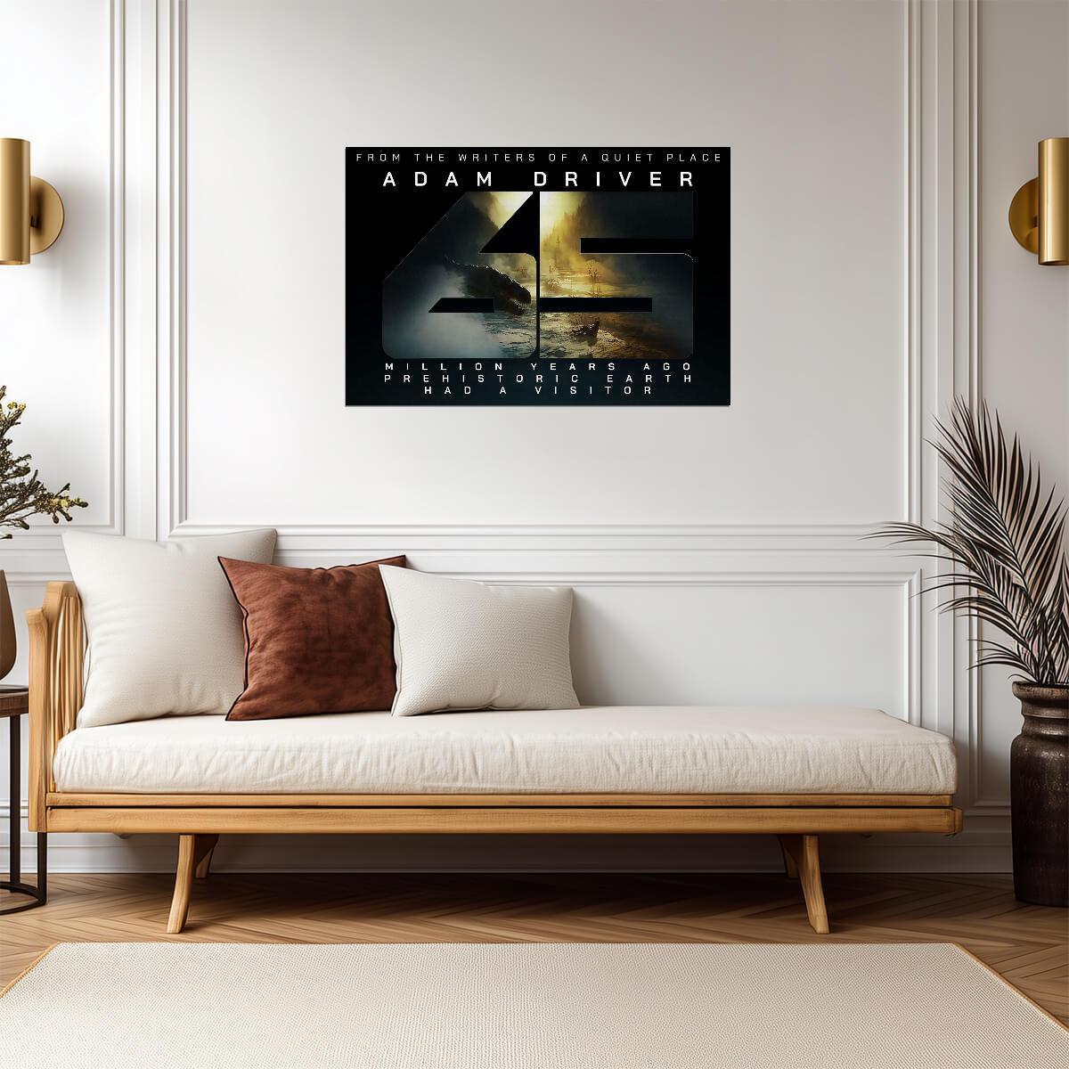 65 Dinosaur Poster | Sci-Fi Movie Graphic Print - Movies & TV Poster