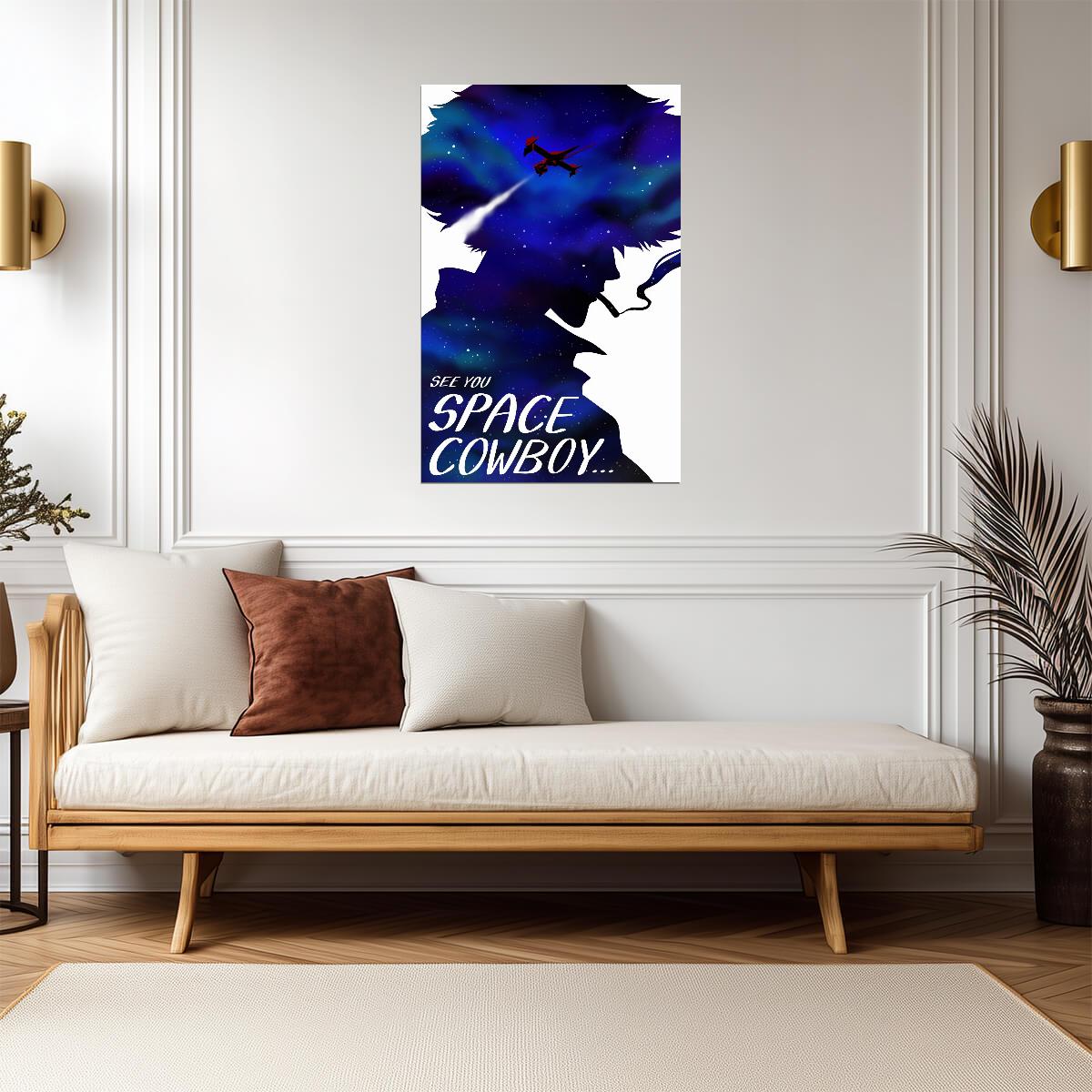 Cowboy Bebop Poster | Spike's Galaxy Portrait and Swordfish II | See You Space Cowboy - Anime Poster