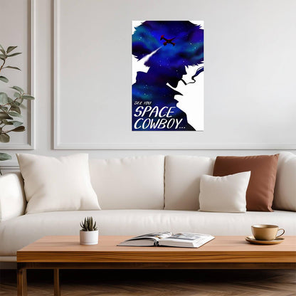 Cowboy Bebop Poster | Spike's Galaxy Portrait and Swordfish II | See You Space Cowboy - Anime Poster
