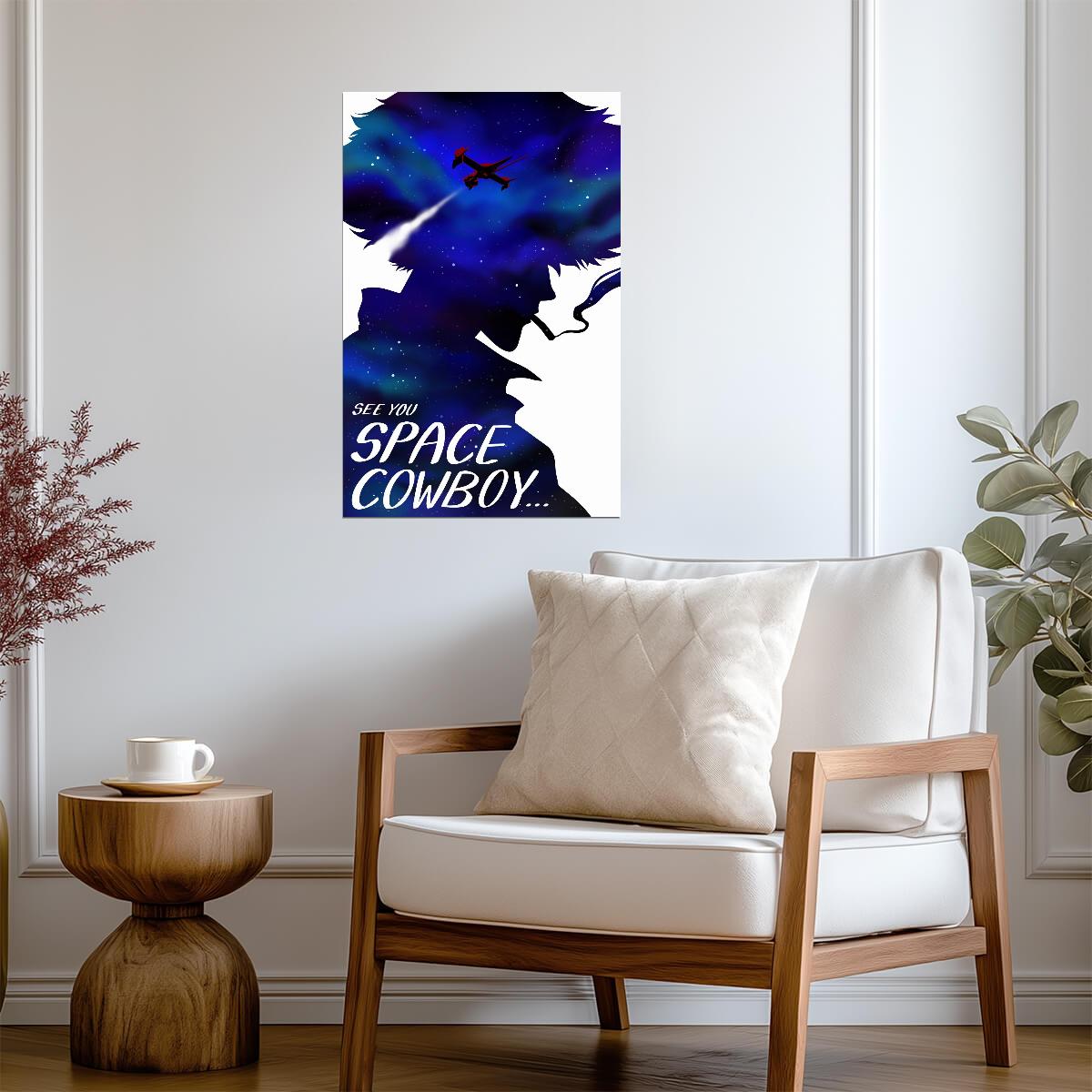 Cowboy Bebop Poster | Spike's Galaxy Portrait and Swordfish II | See You Space Cowboy - Anime Poster