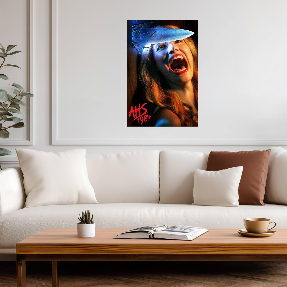 American Horror Story 1984 Poster | Knife and Screaming Woman - Movies & TV Poster