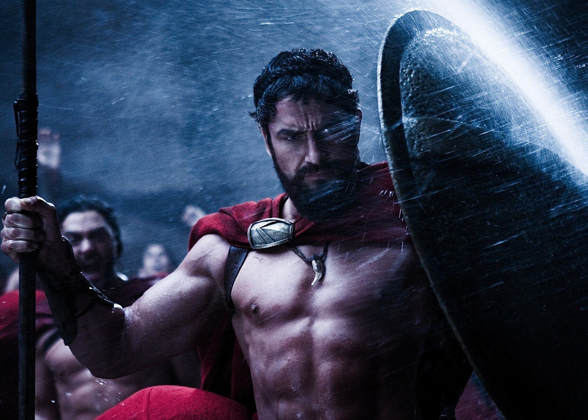300 Leonidas Poster | Gerard Butler with Spear and Shield - Movies & TV Poster