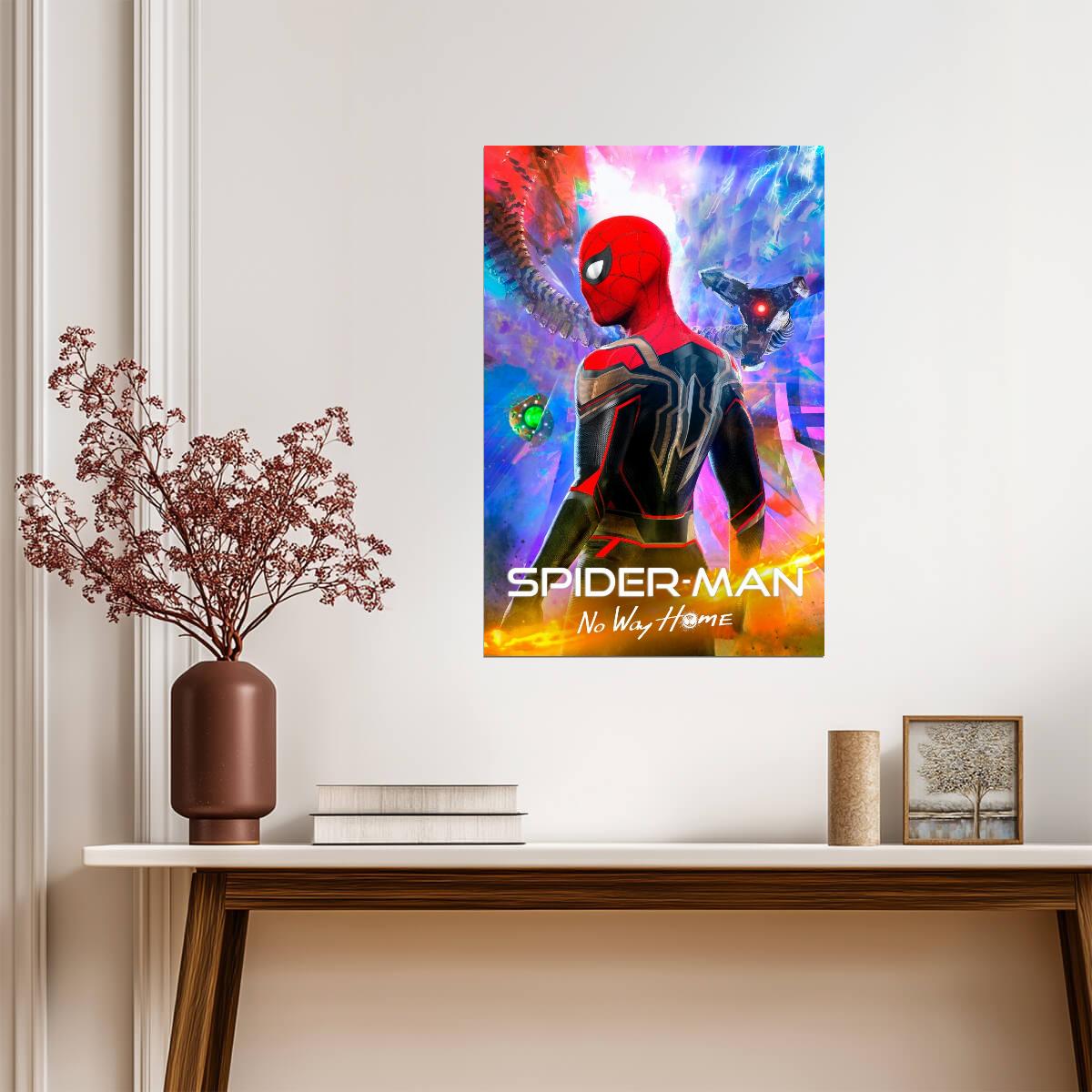 Spider-Man No Way Home Movie Poster | Spider-Man Illustrated Portrait - Movies & TV Poster