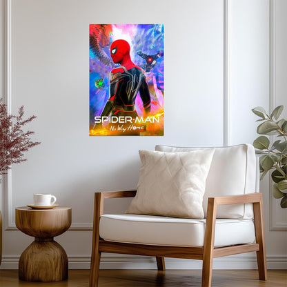 Spider-Man No Way Home Movie Poster | Spider-Man Illustrated Portrait - Movies & TV Poster