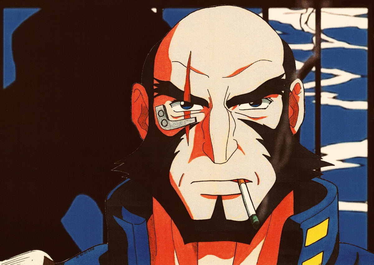 Cowboy Bebop Poster | Jet Black | Pop Art Portrait - Anime Poster