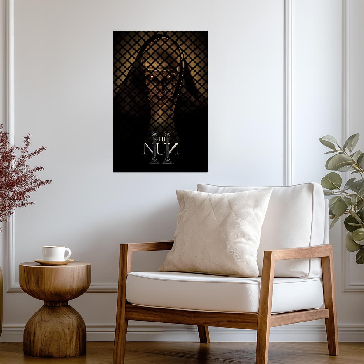 The Nun II Movie Poster | Valak Behind the Confessional Lattice - Movies & TV Poster