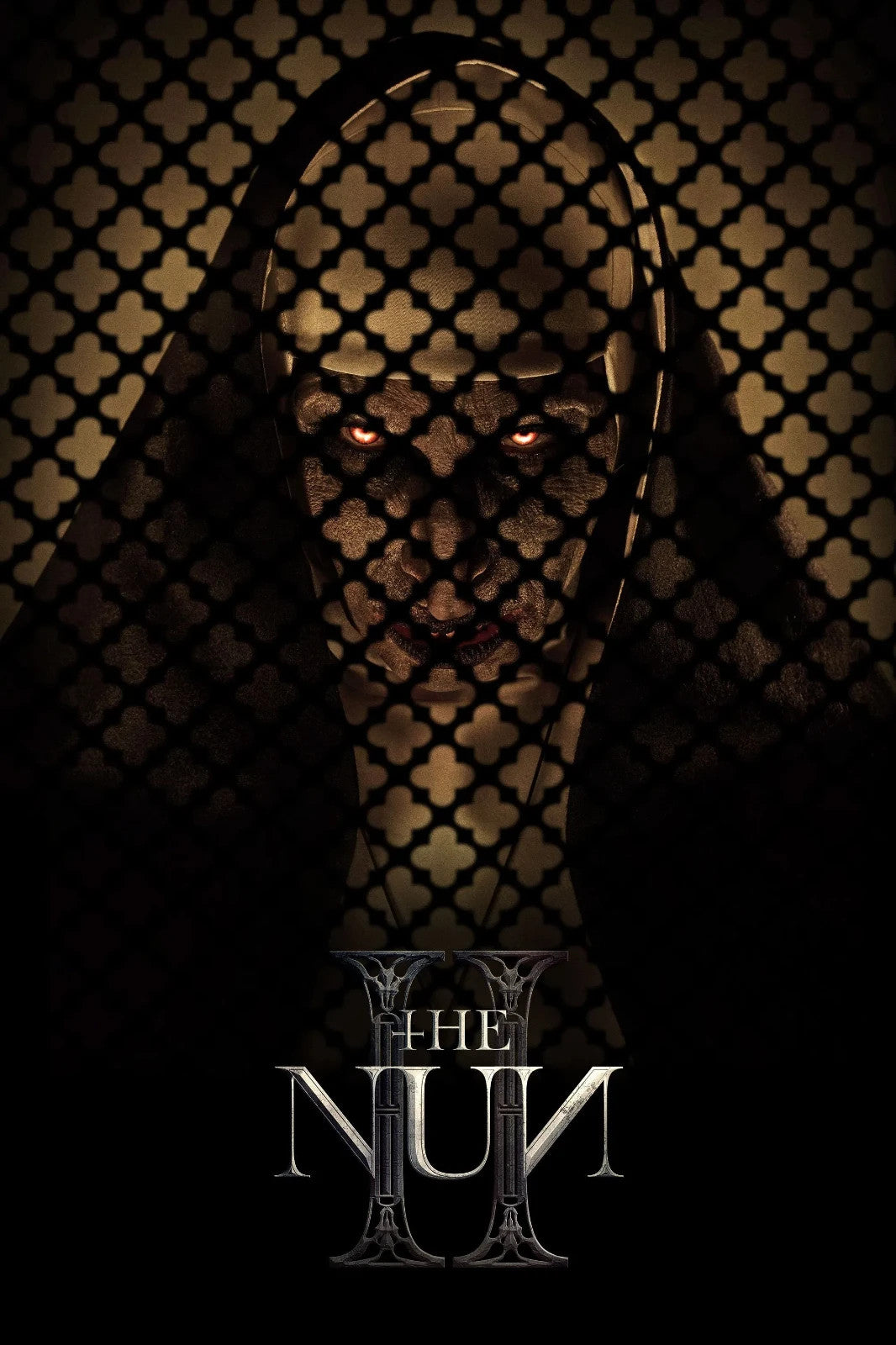 The Nun II Movie Poster | Valak Behind the Confessional Lattice - Movies & TV Poster