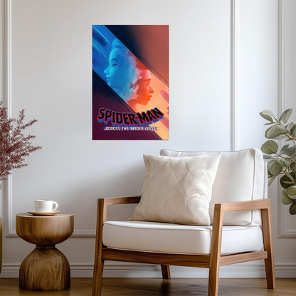 Spider-Man Across the Spider-Verse Movie Poster | Miles and Gwen Split Portrait - Movies & TV Poster