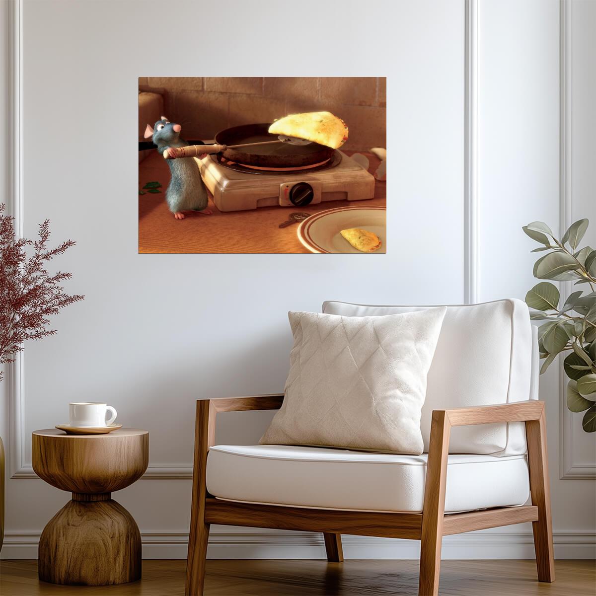 Ratatouille Movie Poster | Remy Flipping an Omelet - Movies & TV Poster