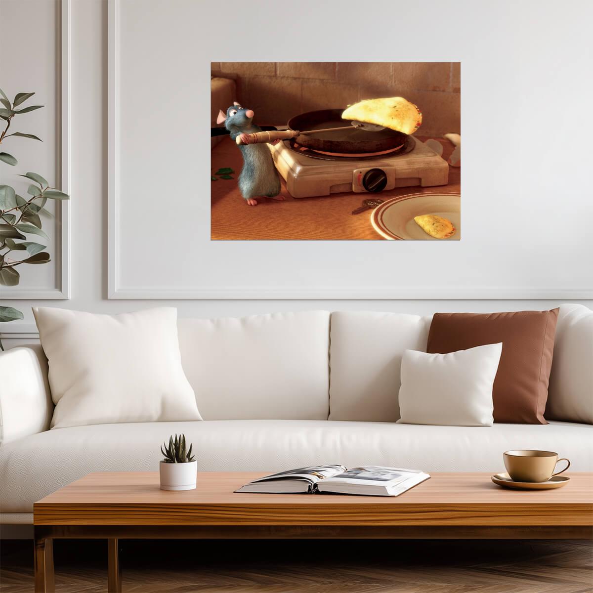 Ratatouille Movie Poster | Remy Flipping an Omelet - Movies & TV Poster