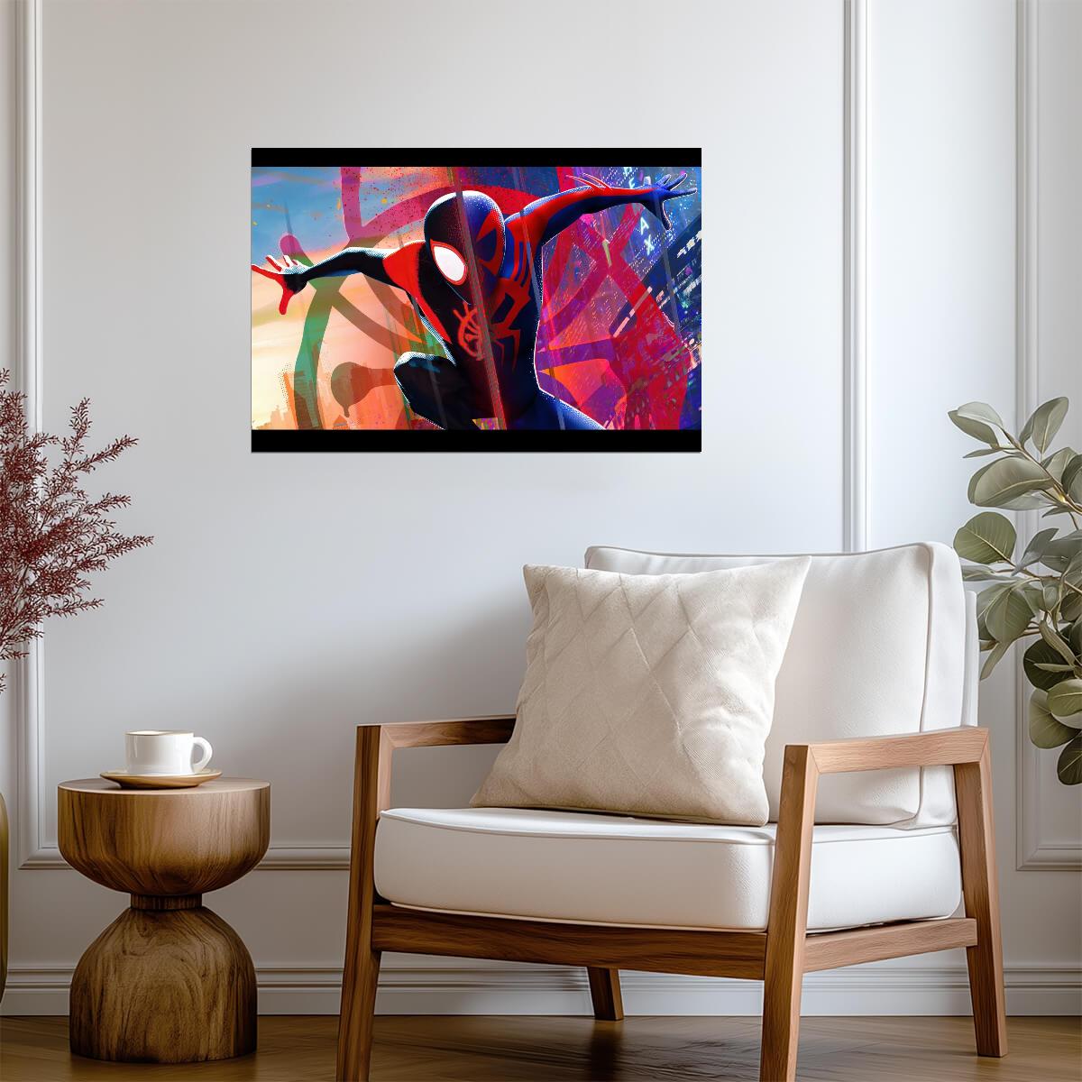 Spider-Man Across the Spider-Verse Movie Poster | Miles Morales City Illustration - Movies & TV Poster