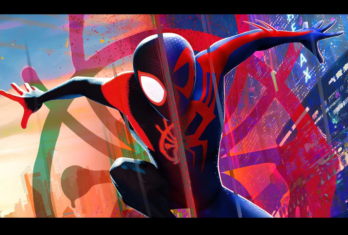 Spider-Man Across the Spider-Verse Movie Poster | Miles Morales City Illustration - Movies & TV Poster