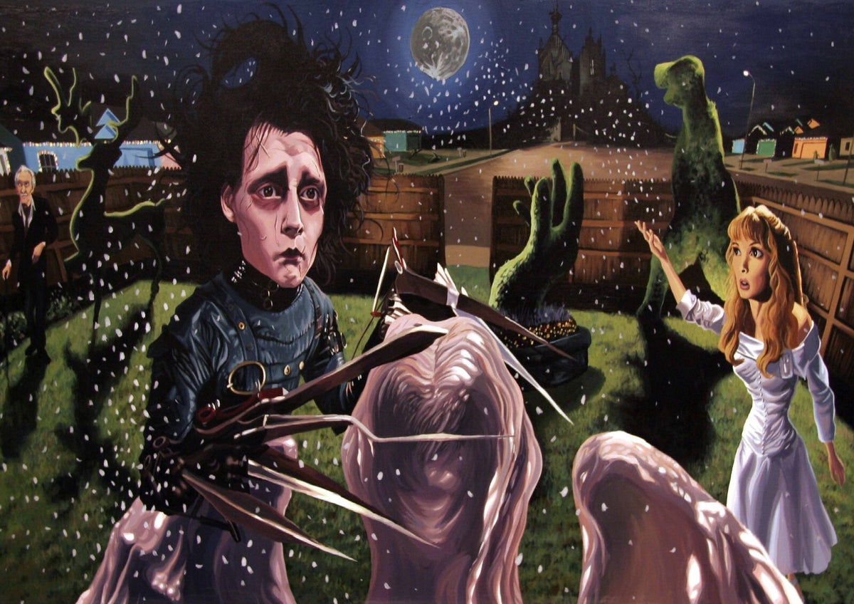 Edward Scissorhands Movie Poster | Edward and Kim in a Moonlit Garden - Movies & TV Poster
