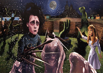 Edward Scissorhands Movie Poster | Edward and Kim in a Moonlit Garden - Movies & TV Poster