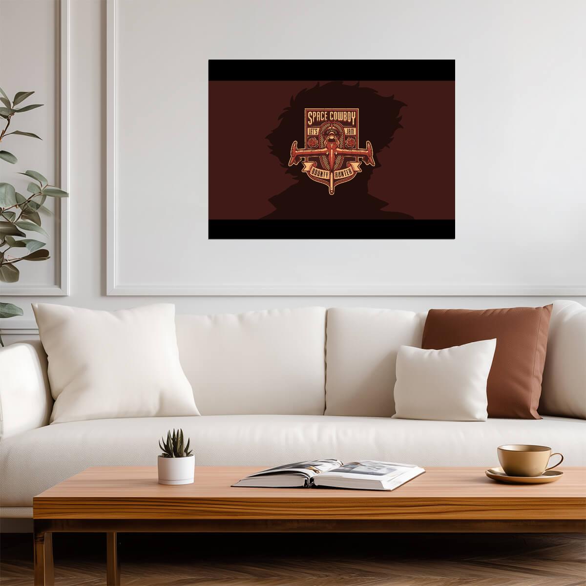 Cowboy Bebop Poster | Space Cowboy Bounty Hunter Emblem - Anime Poster