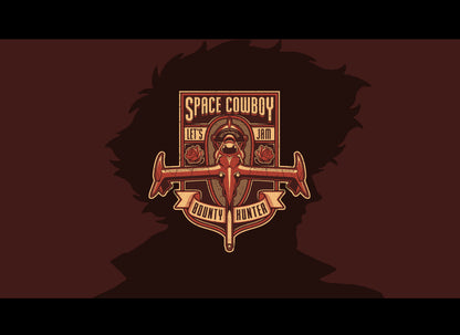 Cowboy Bebop Poster | Space Cowboy Bounty Hunter Emblem - Anime Poster