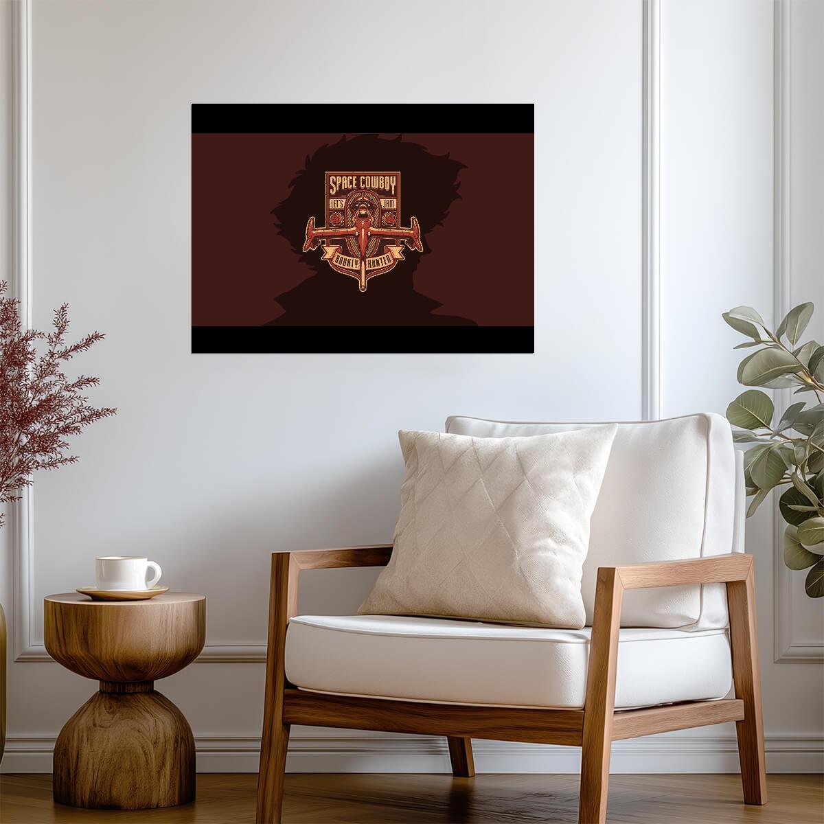 Cowboy Bebop Poster | Space Cowboy Bounty Hunter Emblem - Anime Poster
