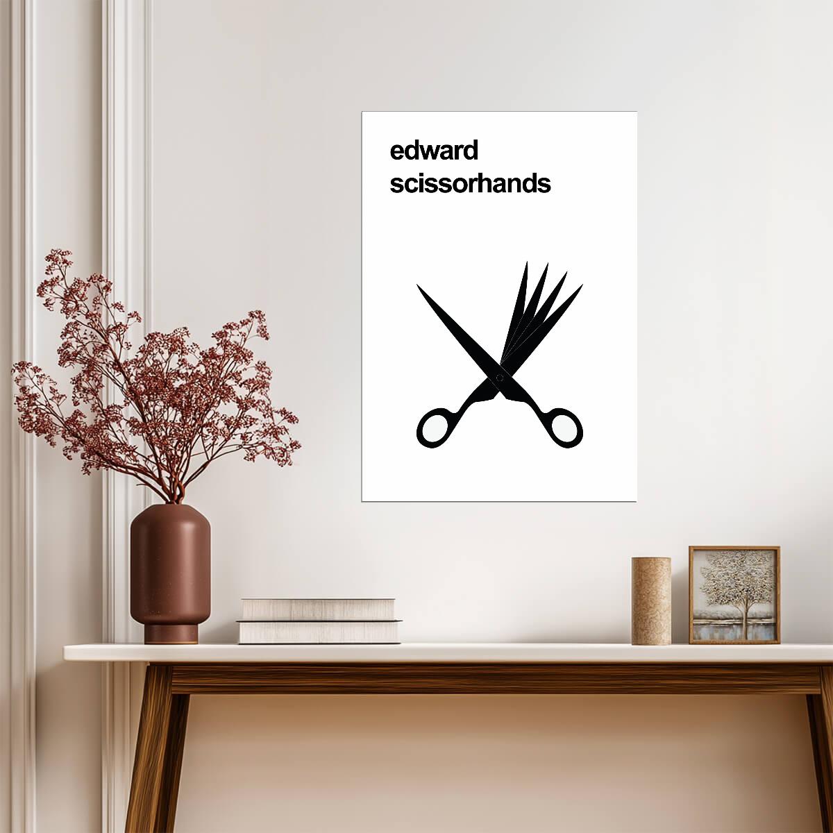 Edward Scissorhands Movie Poster | Minimalist Scissors Illustration - Movies & TV Poster