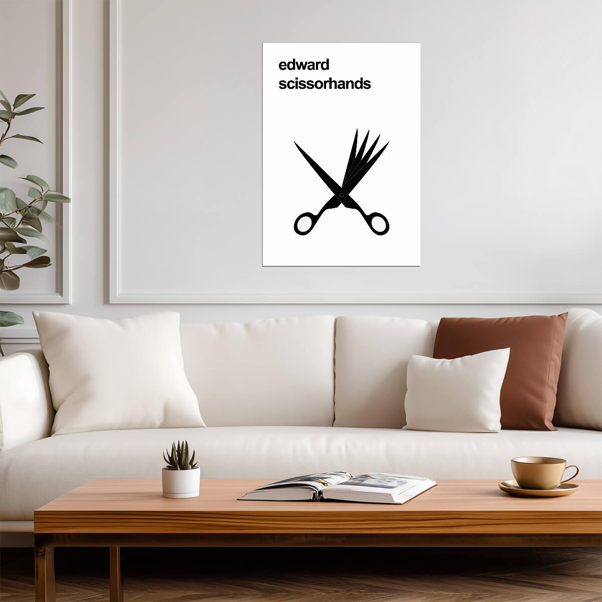 Edward Scissorhands Movie Poster | Minimalist Scissors Illustration - Movies & TV Poster