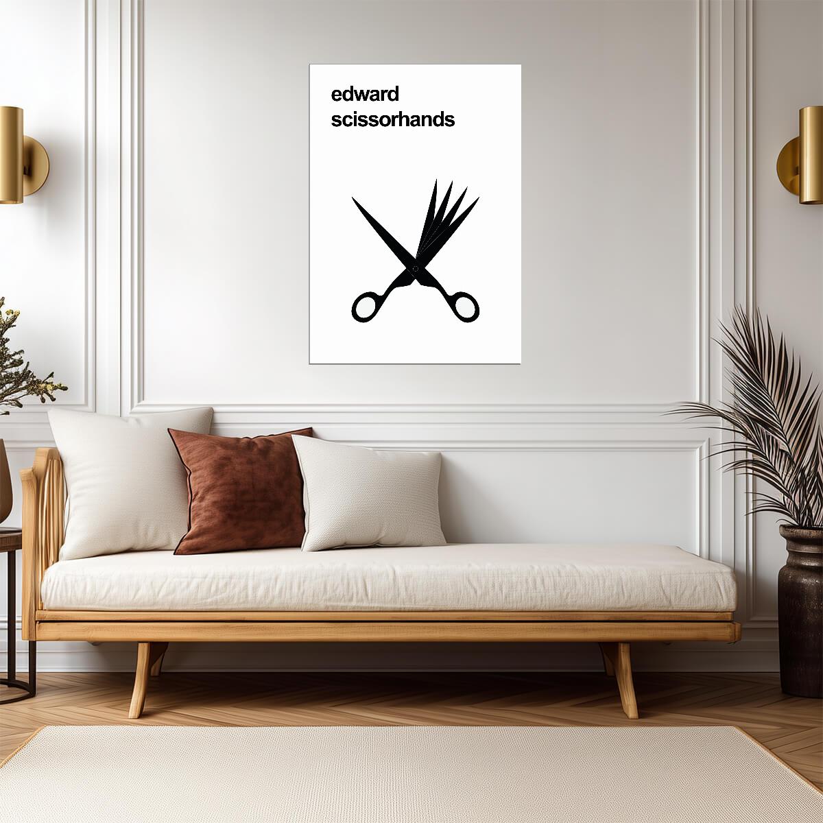 Edward Scissorhands Movie Poster | Minimalist Scissors Illustration - Movies & TV Poster
