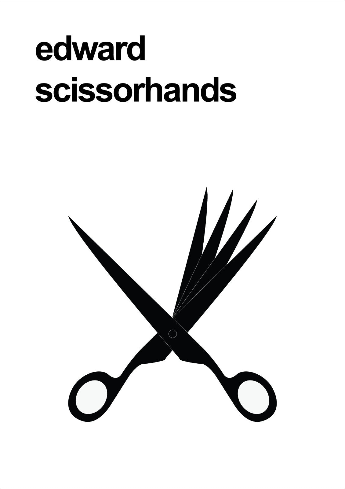 Edward Scissorhands Movie Poster | Minimalist Scissors Illustration - Movies & TV Poster