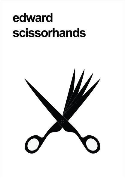 Edward Scissorhands Movie Poster | Minimalist Scissors Illustration - Movies & TV Poster