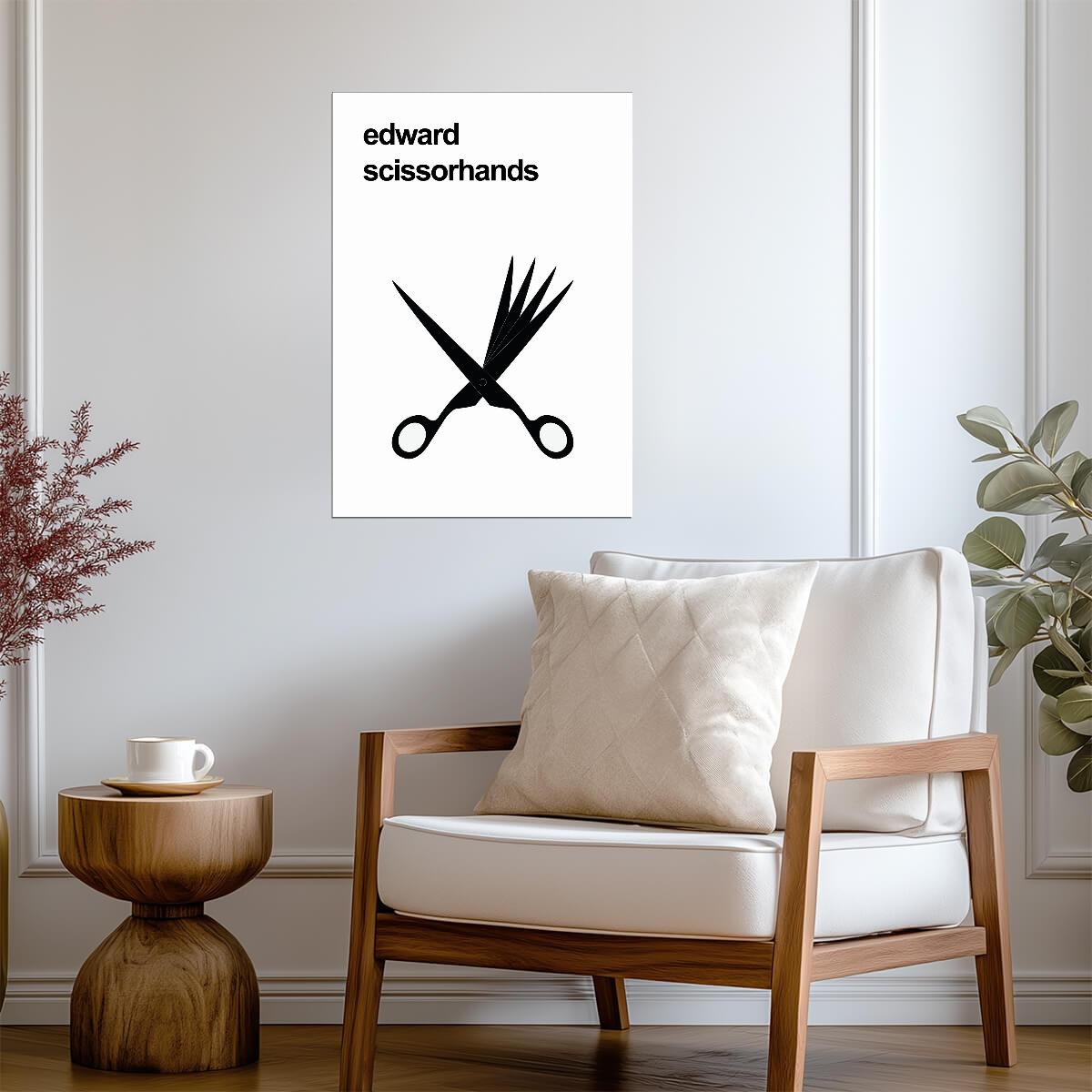 Edward Scissorhands Movie Poster | Minimalist Scissors Illustration - Movies & TV Poster