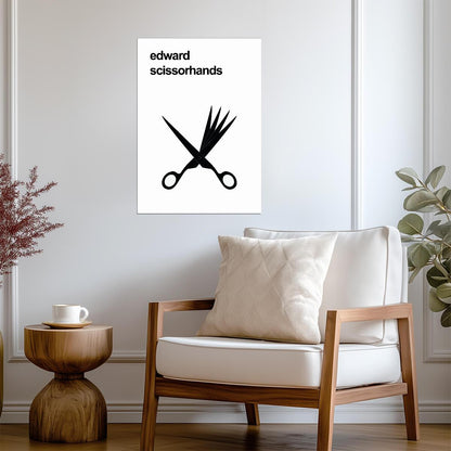 Edward Scissorhands Movie Poster | Minimalist Scissors Illustration - Movies & TV Poster
